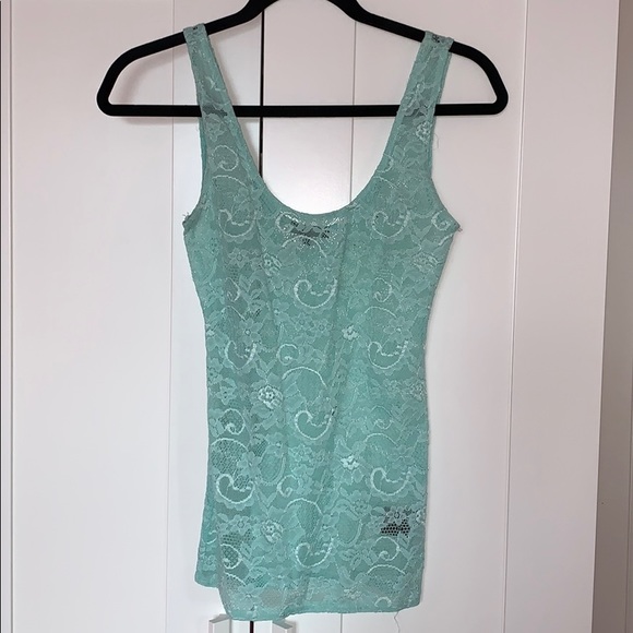 Talula Teal Lace Tank - Picture 1 of 2